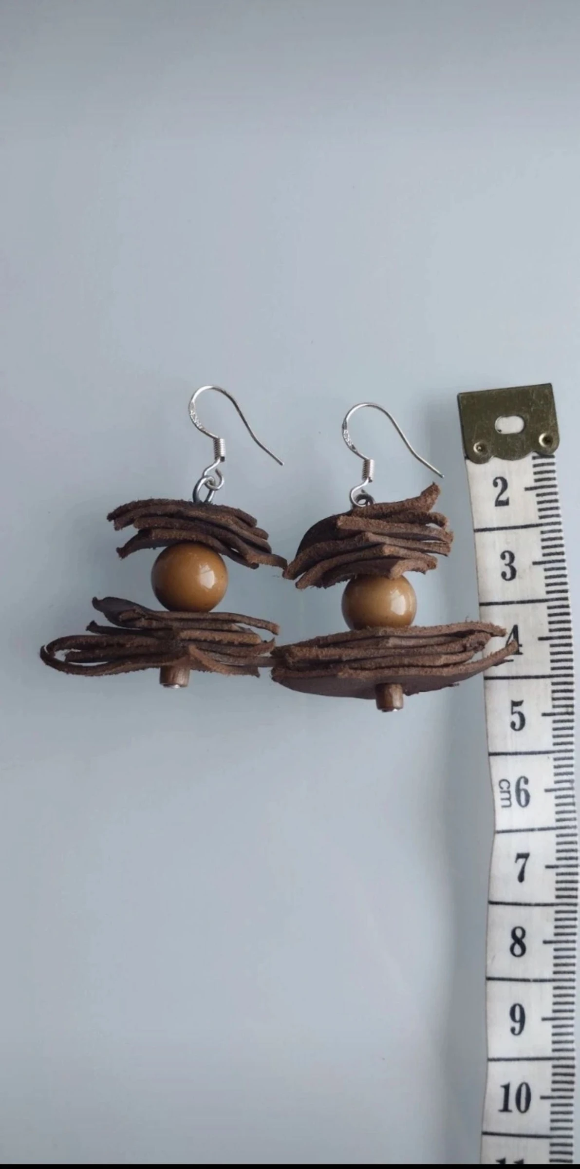 🐂🪾🦋Leather, Resin and Wood Earrings🦋🪾🐂 – photo 3